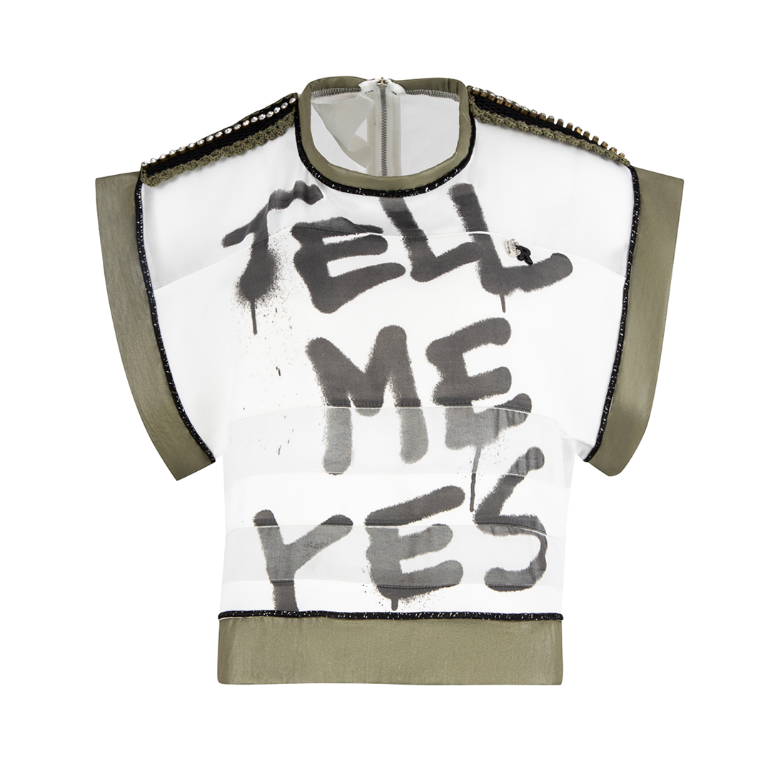 “Tell me yes” shirt
